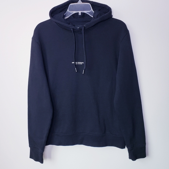 Armani Exchange Milano Hooded Sweatshirt Jacket Black Size Medium - Picture 3 of 13